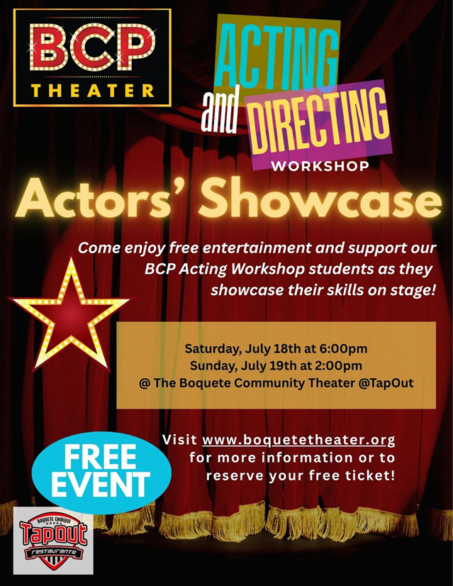 Actors showcase flyesr